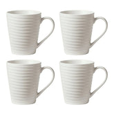 Ridge White Mugs, Set of 4