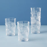 Butterfly Meadow Clear Tall Glasses, Set Of 4