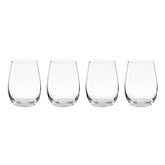 5 O'Clock Stemless Wine Glasses, Set of 4