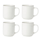 24 Seven Black Rim Mugs, Set of 4