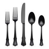 James Street Black Satin 20-Piece Flatware Set
