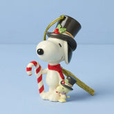Snoopy & Woodstock With Candycane Orn