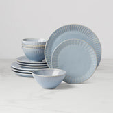 Artisanal Stripe Blue 12 Piece Dinnerware Set