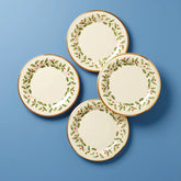 Holiday Dw Dinner Plates, Set Of 4