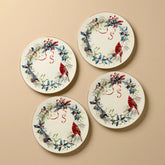 Winter Greeting Dw Dinner Plates, Set4