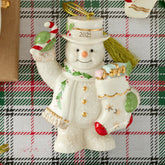 2025 Snowman With Stocking Ornament