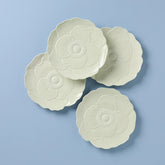 Butterfly Meadow Floral Set Of 4 Accent Plates, Green