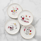Snoopy Valentine's Day Accent Plates, Set of 4