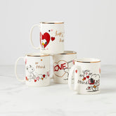 Snoopy Valentine's Day Mugs - Set of 4