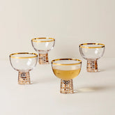 Tuscany Classics Gold Frost Coupes, Set Of 4