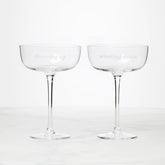 Winding Down & Cheering Up, Coupe Glasses, Set of 2