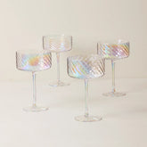 Tuscany Classics Iridescent Coupes, Set Of 4