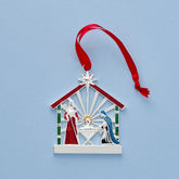 Nativity Charm Silverplate Ornament