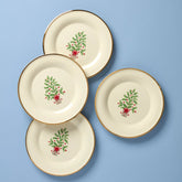Holiday Tree Accent Plates; Set Of 4