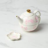 Spring Pansies Tea For One with Tea Bag Holder