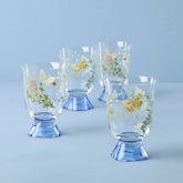Butterfly Meadow Herbs Short Tumblers, Set Of 4