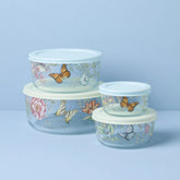 Butterfly Meadow Glass Food Storage Containers With Lids, Se