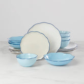 Garden Party 16-Piece Dinnerware Set, Blue