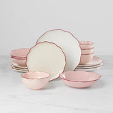 Garden Party 16-Piece Dinnerware Set, Pink