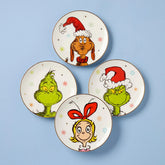 Grinchie Grins Accent Plates, Set4 Asst
