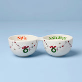 Merry Grinchmas Naughty OR Nice Double Dip Bowl