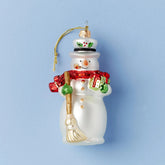 Blown Glass Snowman Ornament