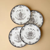 Haunted Village Accent Plates, Set of 4 Assorted