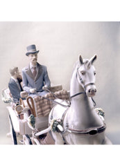 Bridal Carriage Couple Sculpture - Limited Edition