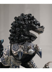 Guardian Lioness Sculpture, Black - Limited Edition