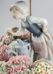 Flowers Of The Season Woman Sculpture