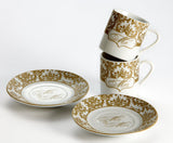 Mr. & Mrs. Espresso Cup Set In Gold (Set Of 2)