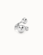 Ring With Three Bubble-Shaped Beads - Silver