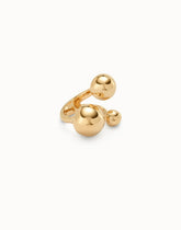 Ring With Three Bubble-Shaped Beads - Gold