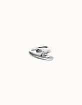 Sterling Silver Plated Alloy Ring In The Shape Of A Tube