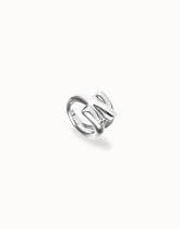 Sterling Silver Plated Alloy Ring In The Shape Of A Tube