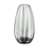 Bolla Glass Gray Medium Pleated Vase