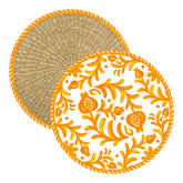 Sicily Orange Charger Placemats