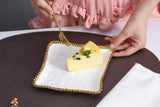 Golden Salerno Square Appetizer/dessert Plate