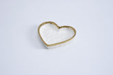 Love Is In The Air Mini Heart Dish, White Gold