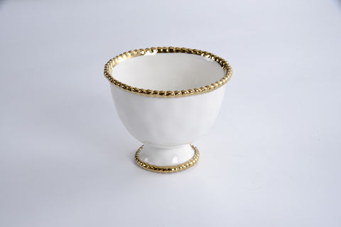Golden Salerno Small Footed Bowl