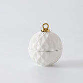 For The Holidays Small Ornament Bowl White/Gold