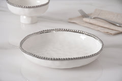 Salerno Medium Shallow Bowl - Silver
