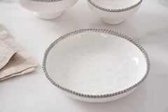 Salerno Medium Shallow Bowl - Silver