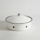 Golden Salerno Round Chafing Dish - Silver