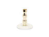 Gold Taper Candle Holder On Marble Base - Medium