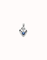 Charm With Blue Crystal - Silver
