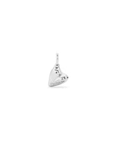 Charm With Heart Shape - Silver