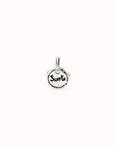 Charm With Lucky Word - Silver