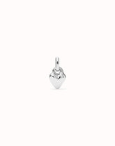 Sterling Silver Plated Metal Alloy Charm With Small Heart Shape