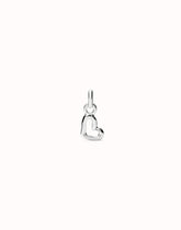 Charm With Heart Shape - Silver